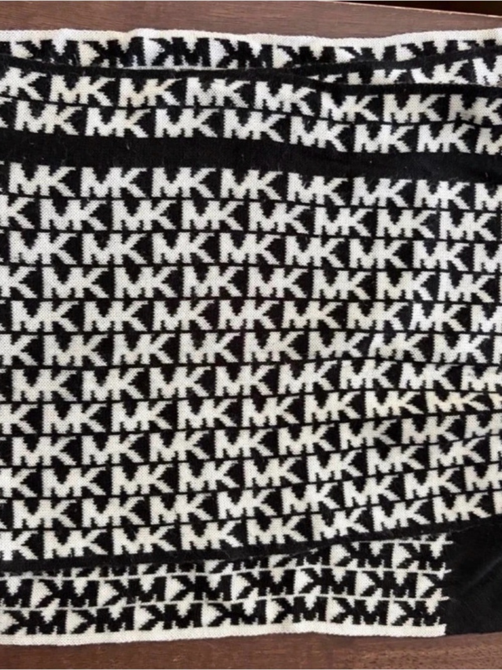 MICHAEL Michael Kors Black and White MK Logo Crewneck Sweater